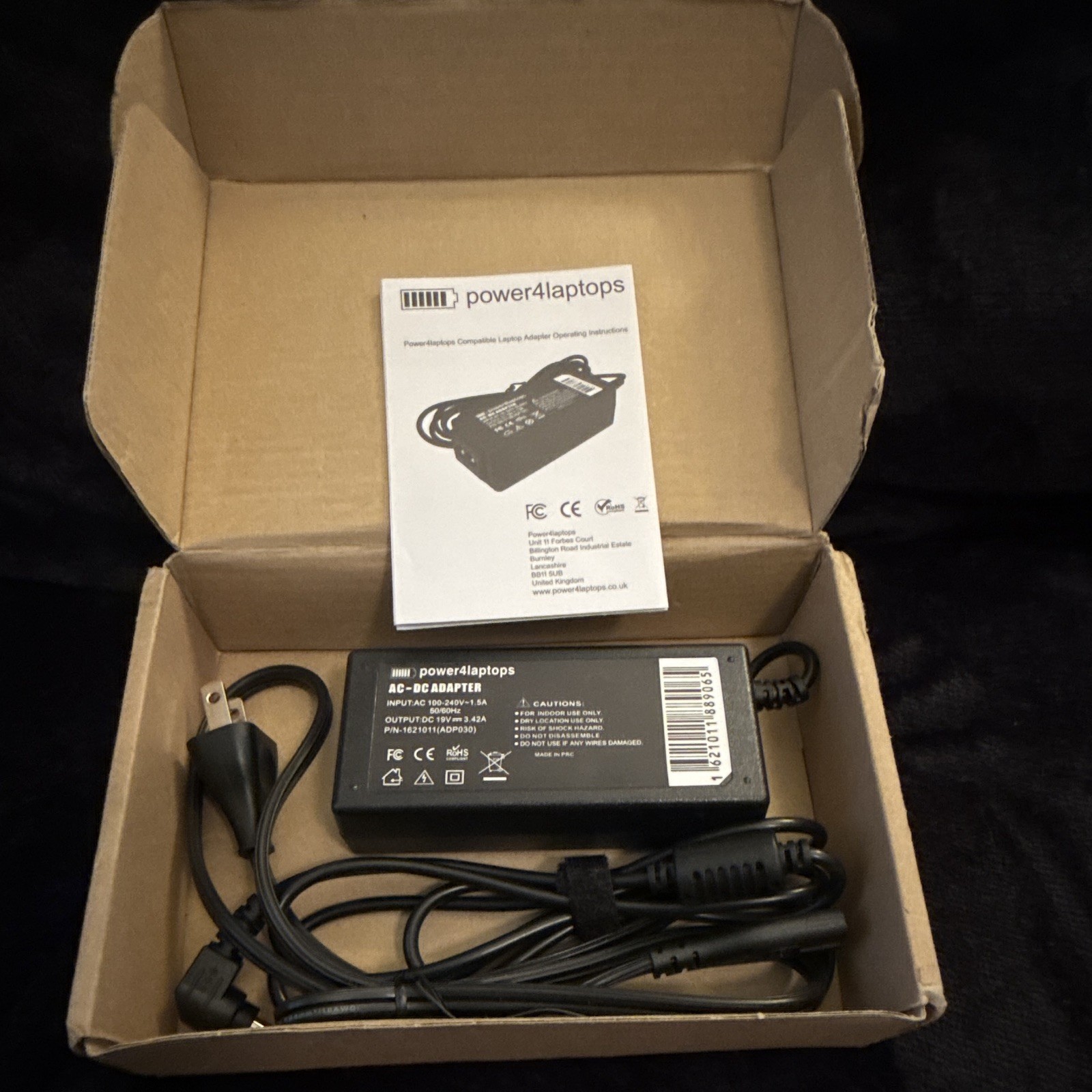 power4laptops ADP030 AC Adapter Charger 19V 3.42A 65W for Toshiba Satellite