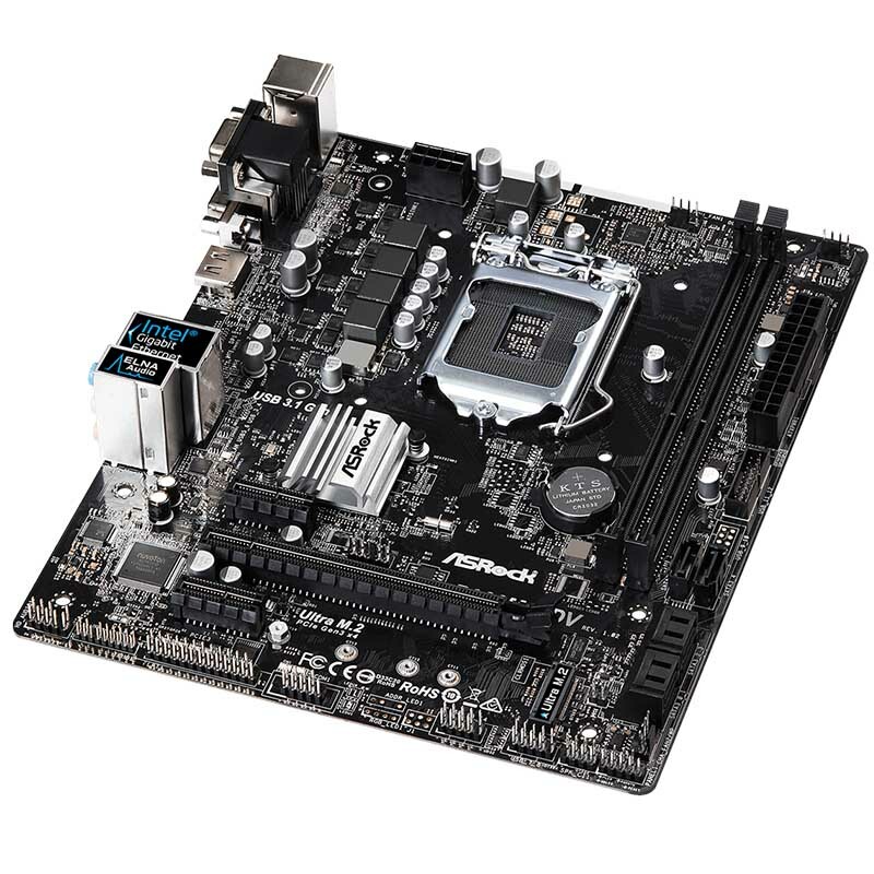 Motherboard For Asrock B360M-HDV LGA 1151 Intel B360 Micro-ATX Tested