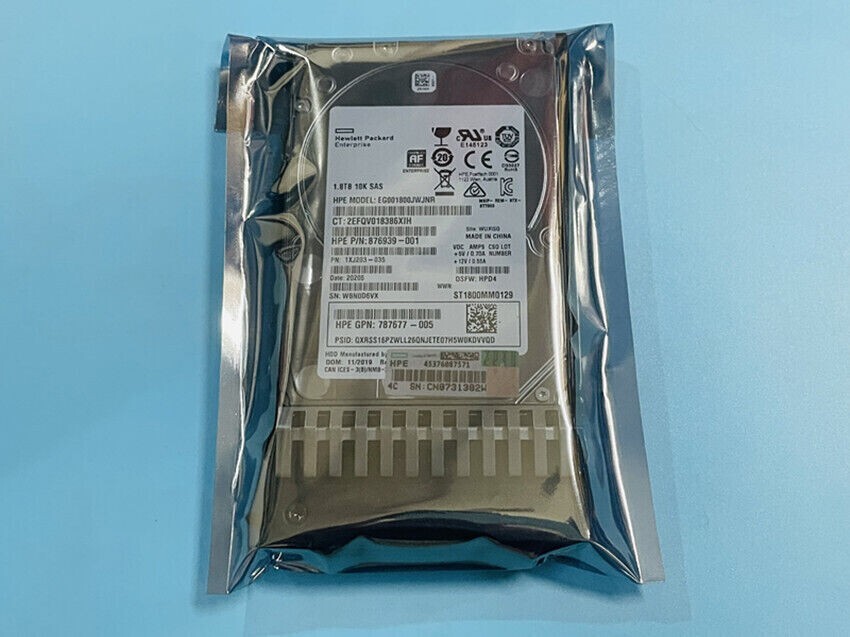 NEW HPE J9F49A 787649-001 MSA 1.8TB 12G SAS 10K SFF 2.5IN 512E HDD Hard Drive