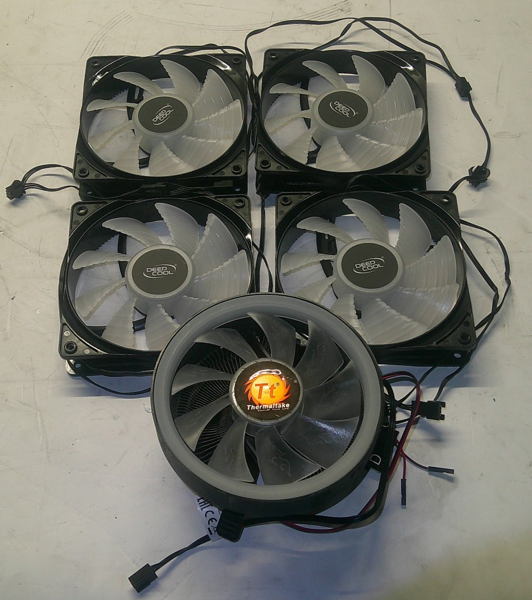 Deepcool CF120C 120mm Case Fan Set of 4 w/ Thermaltake ARGB CPU Cooler Heatsink