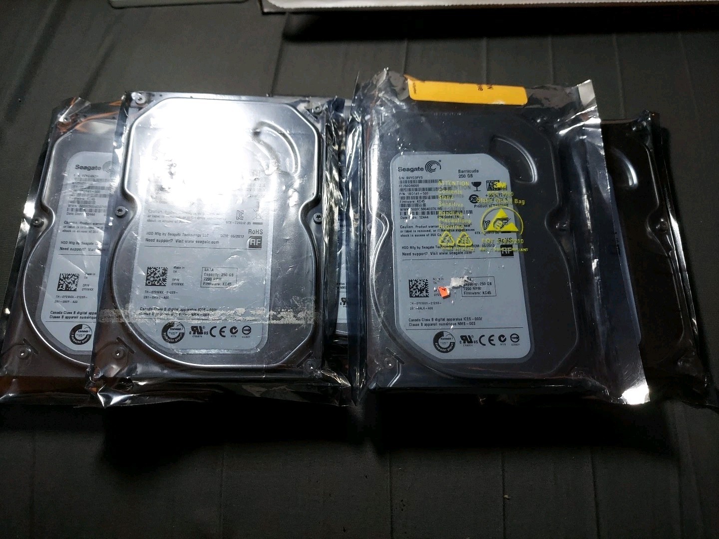 Qty 5 Bulk Lot Tested Seagate ST250DM000 250 GB SATA 3.5" HDD Hard Disk Drive