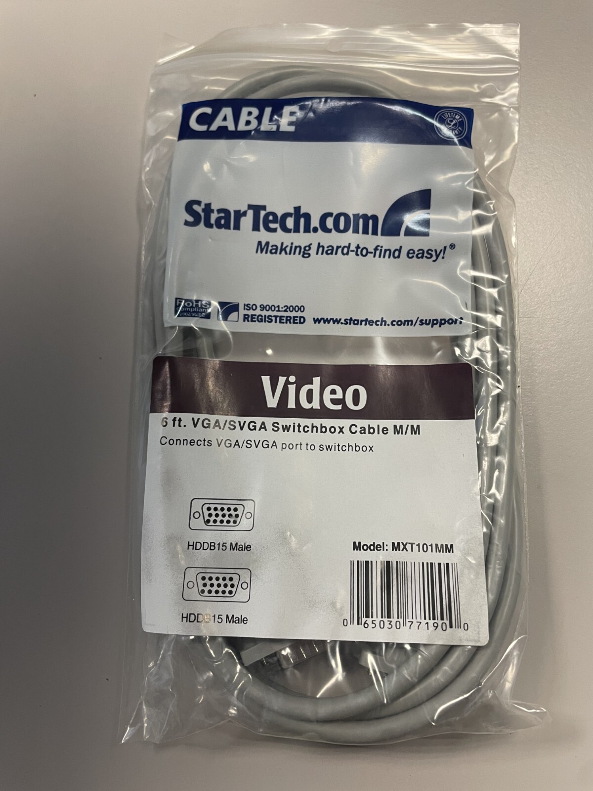 StarTech.com 6ft/1.8m VGA/SVGA Switchbox Cable HD MXT101MM - New