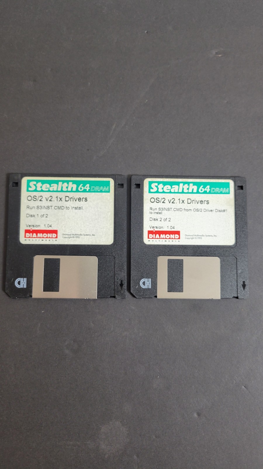 Diamond Stealth 64 DRAM OS/2 v2.1x Driver Floppy Disks v1.04 (2 Disk Set, 1995)