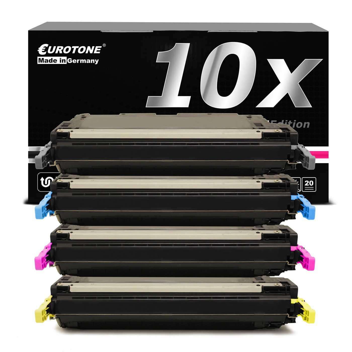 10x Eurotone PRO Toner For HPEcolor LaserJet CP-4005-N CP-4005-DN