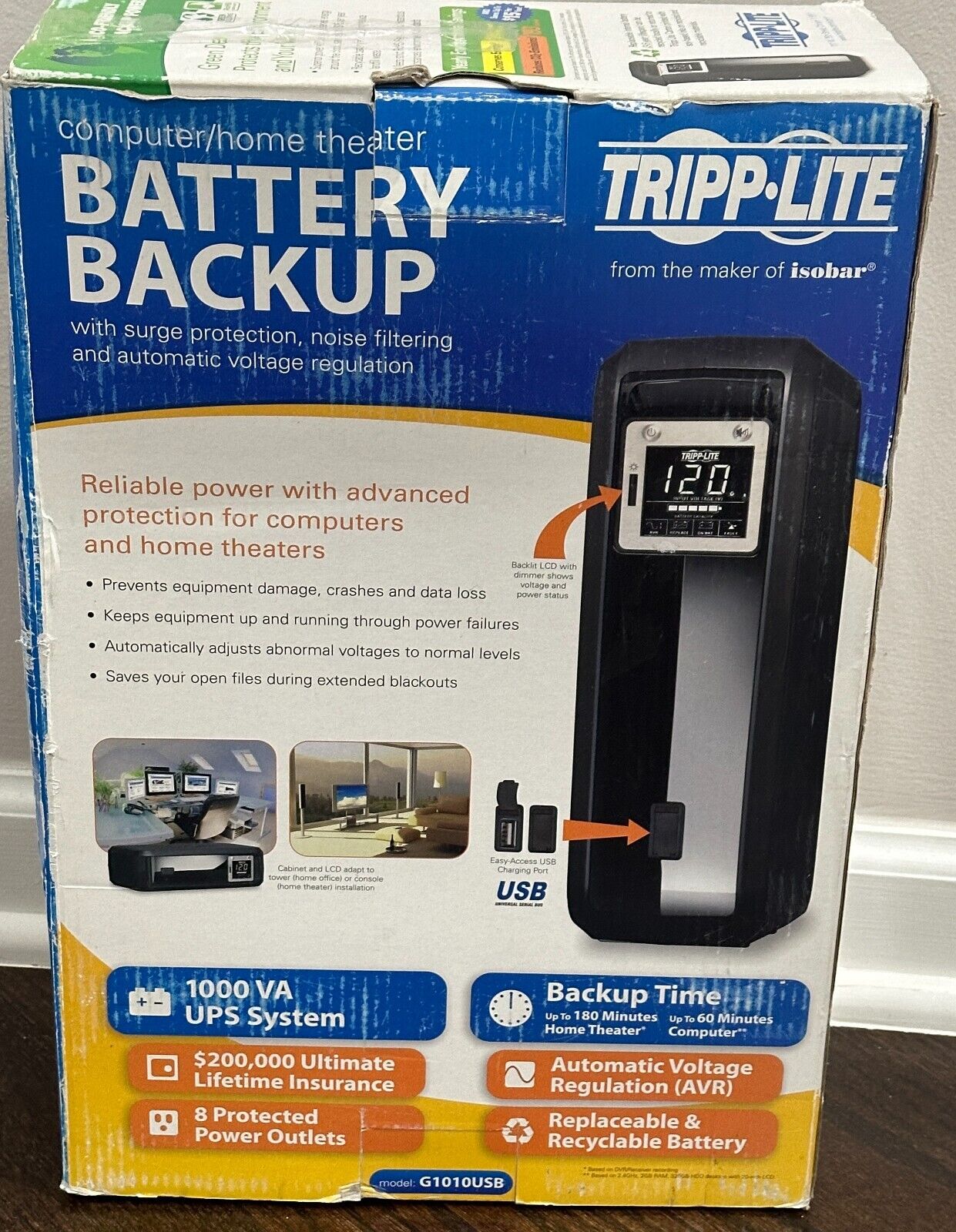 Tripp Lite UPS: 1000VA  UPS SYSTEM Battery backup
