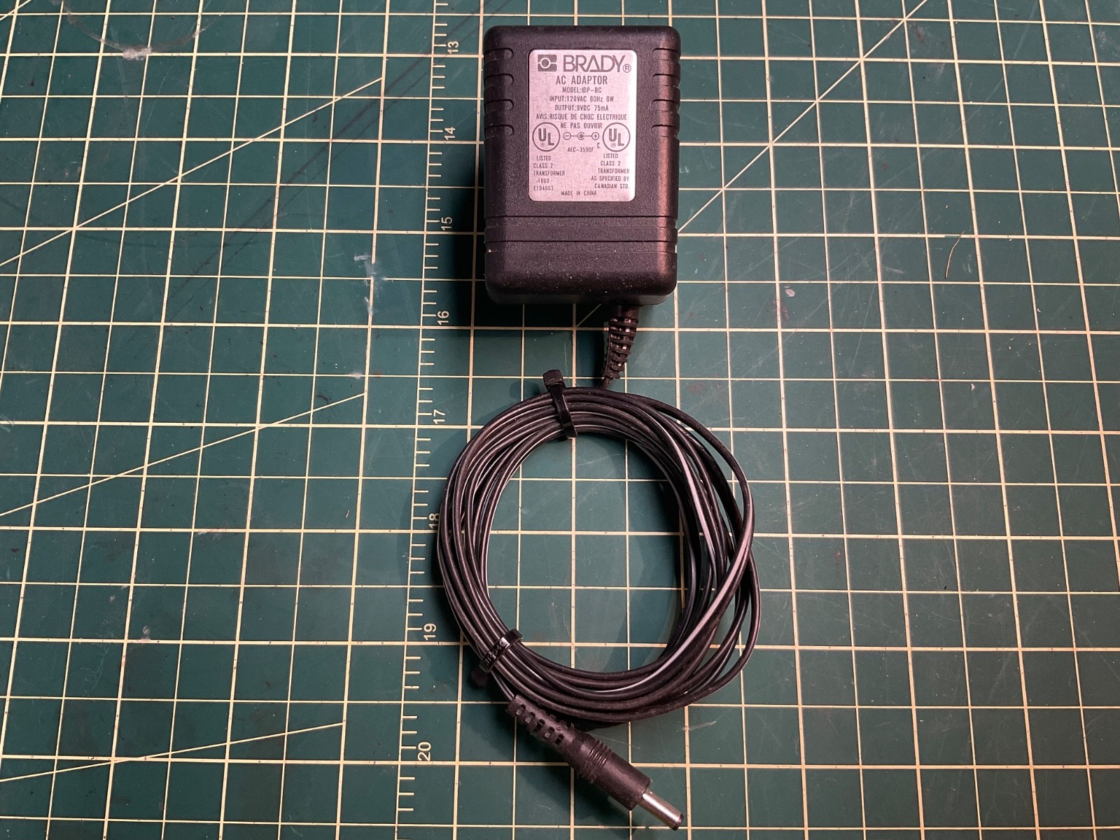 OEM Brady 9VDC AC Adapter For IDPRO Plus Labeling Wire Marker Printer IDP-BC