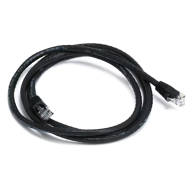 Monoprice Patch Cord,Cat 5e,Booted,Black,5.0 ft. 3375 Monoprice 3375
