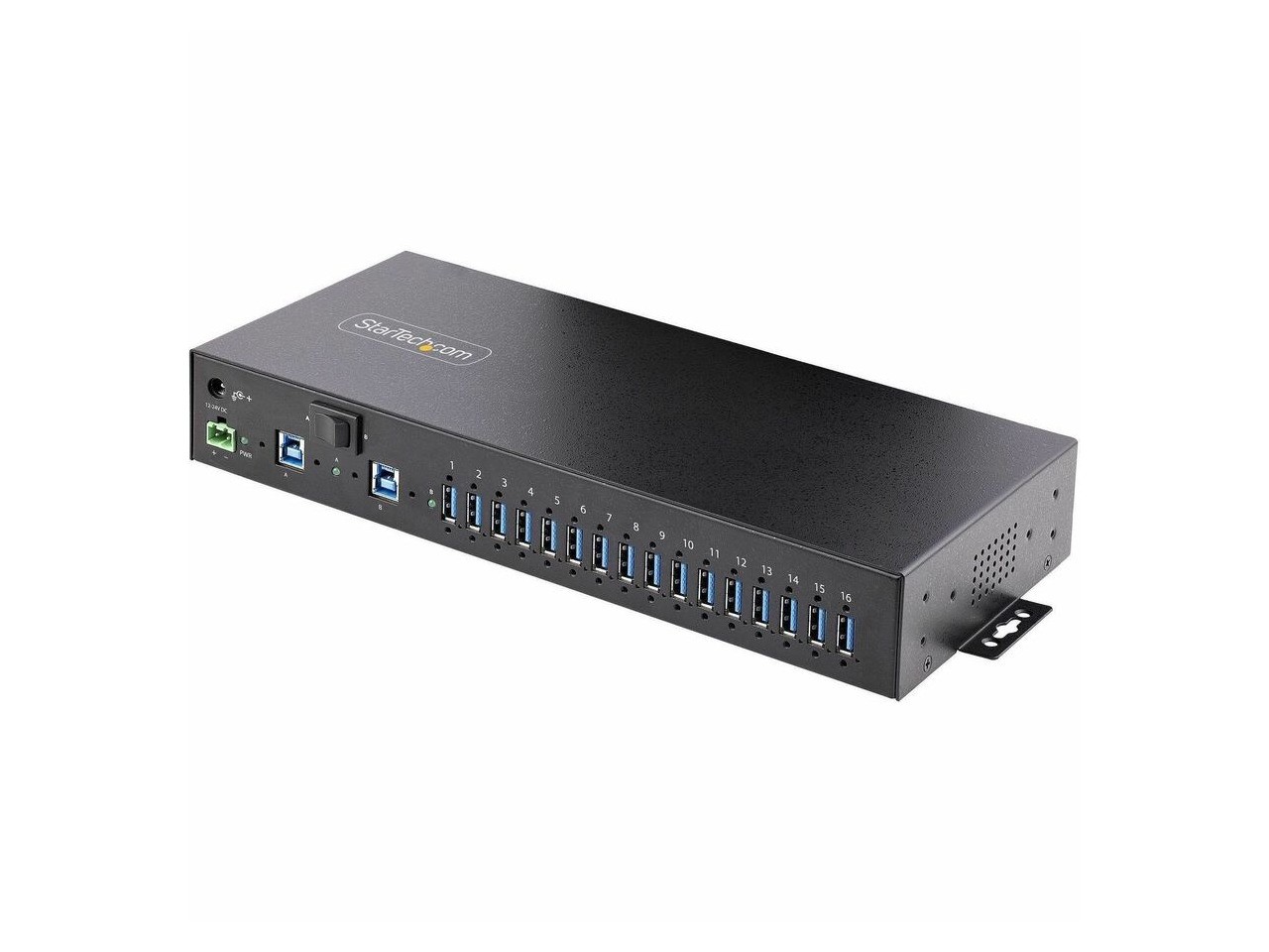 StarTech 16-Port Industrial USB 5Gbps Hub with Power Adapter - Mountable - Termi