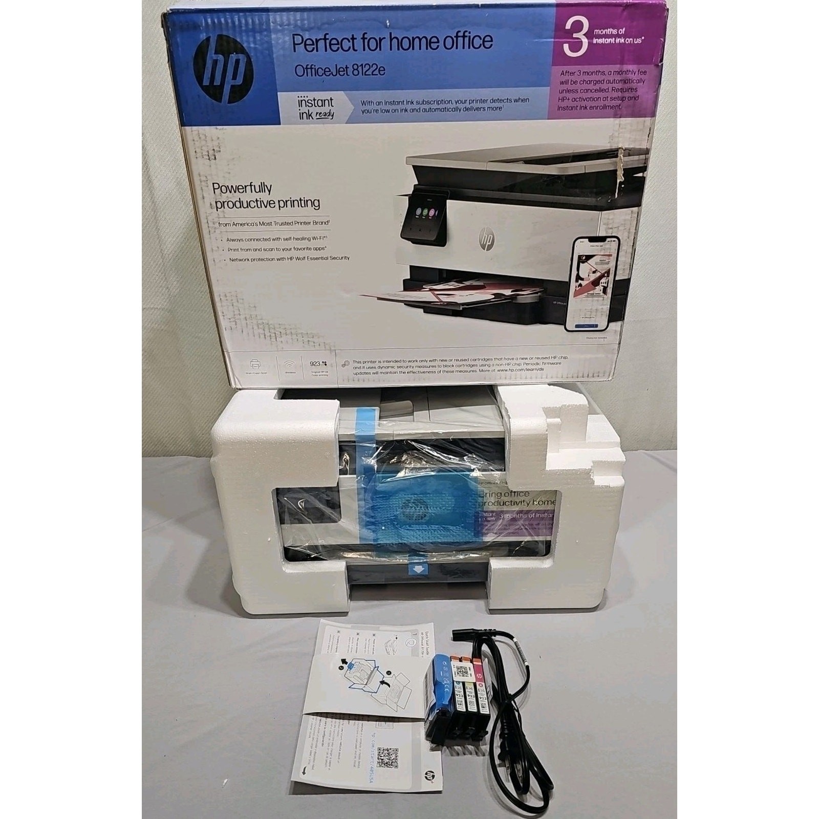 HP OfficeJet 8122e Wireless All-in-One Color Inkjet Printer BRAND NEW