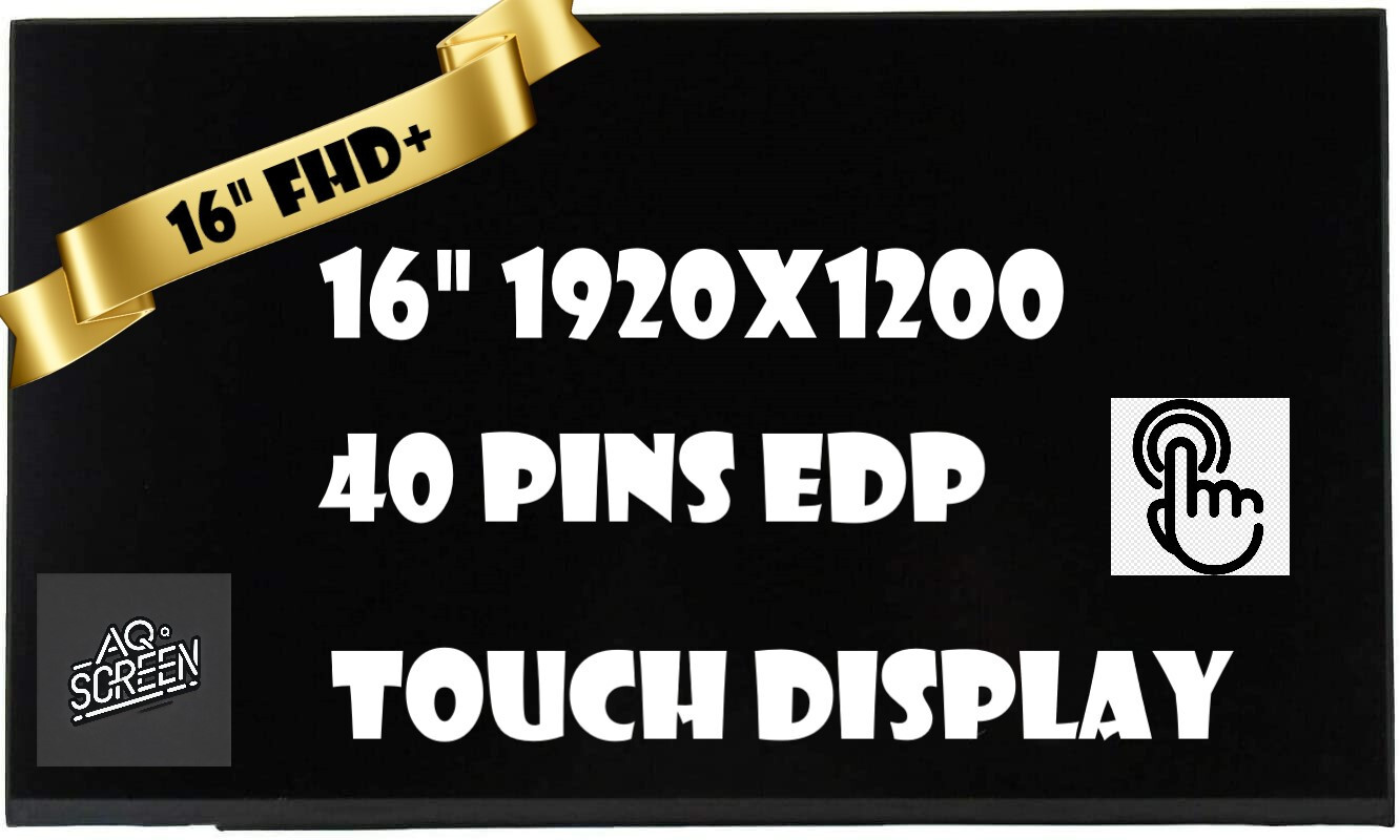 New 16.0" WUXGA On-Cell Touch LAPTOP LCD Screen IVO R160NW41 R2 eDP 40 pin 16:10