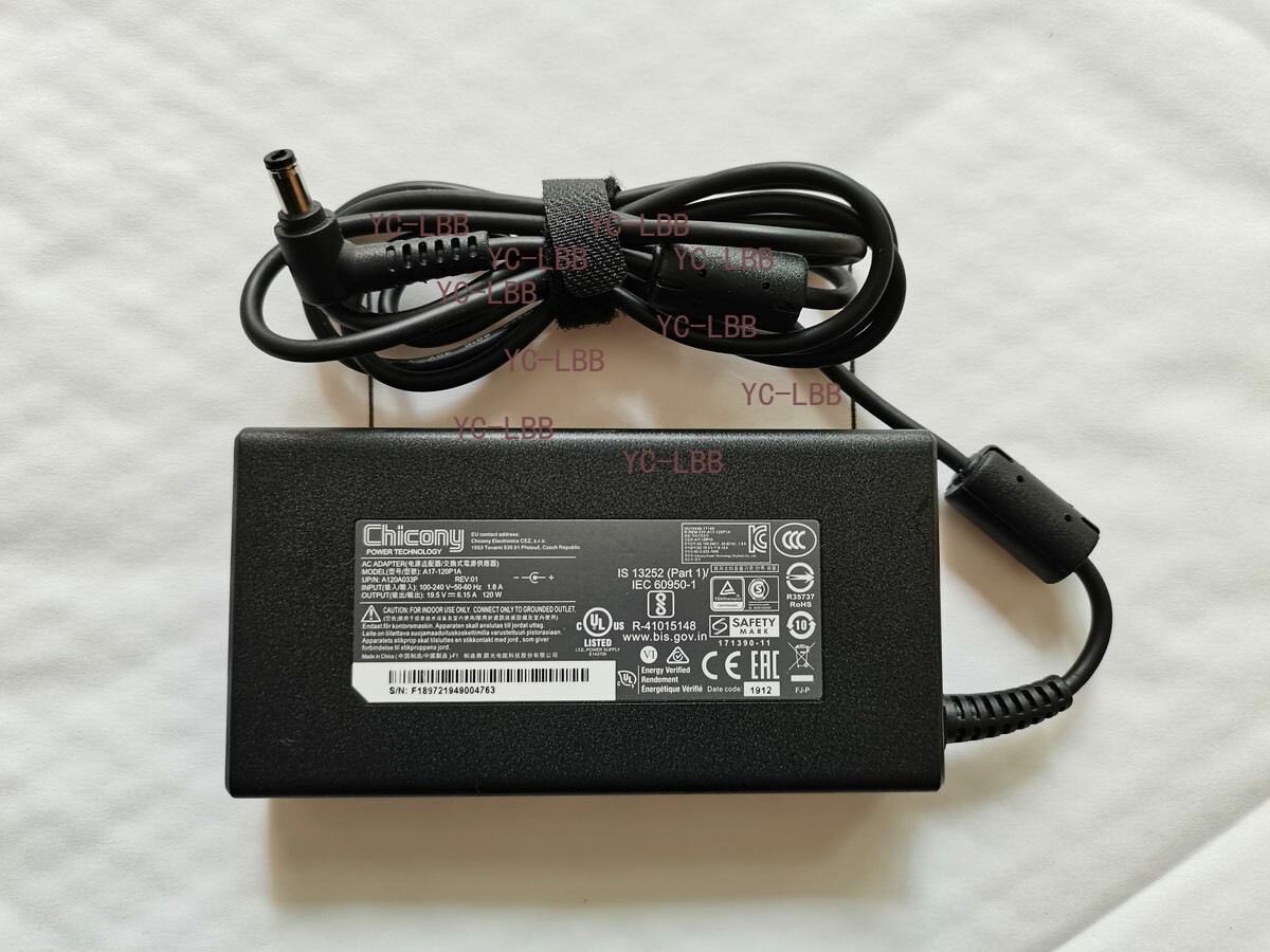 Original 120W A17-120P1A 19.5V 6.15A For MSI GF63 Thin 9SC-649US Slim AC Adapter