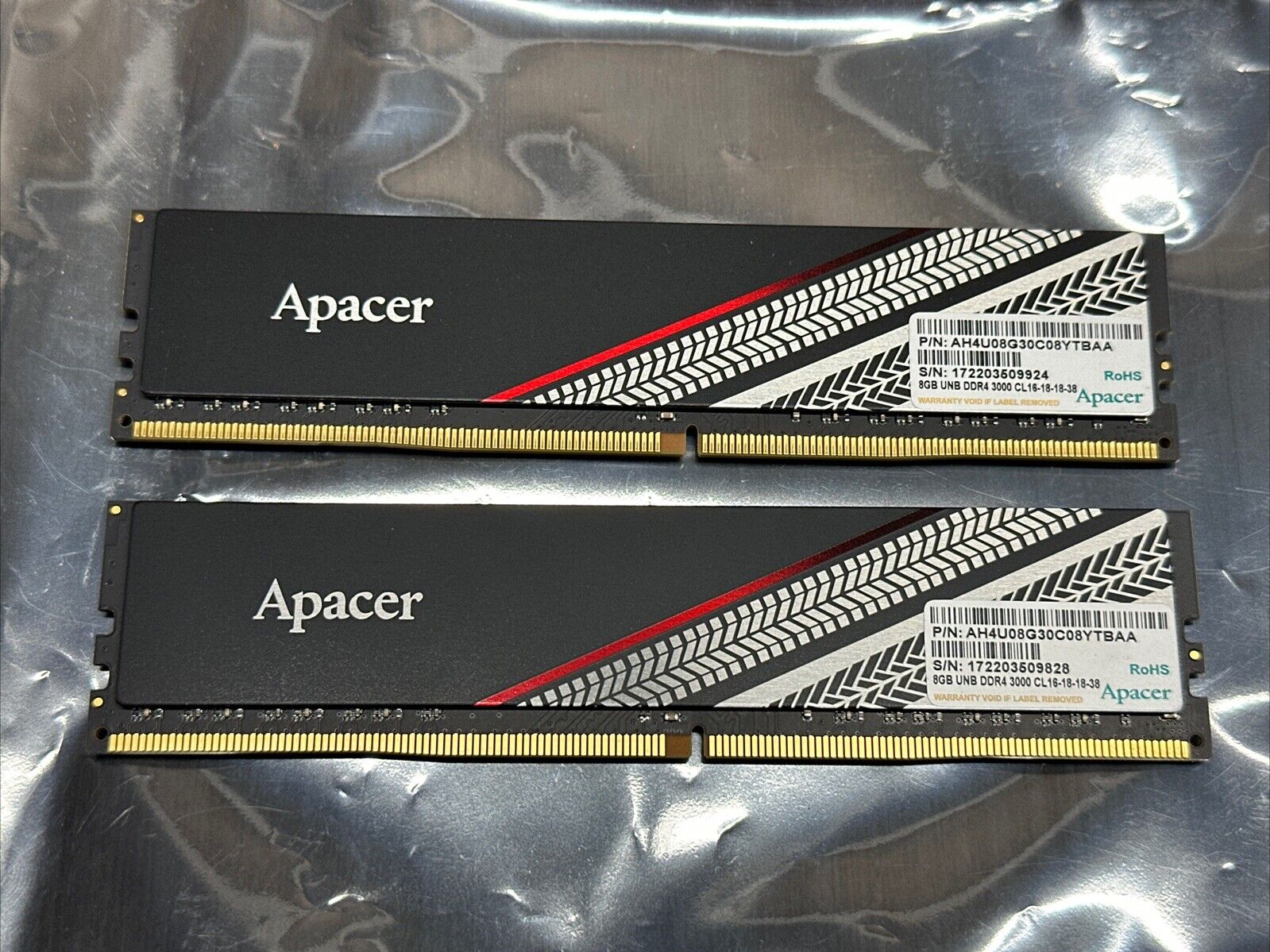 Apacer 8GB DDR4 3000MHz PC4-24000 CL16 Desktop RAM Memory
