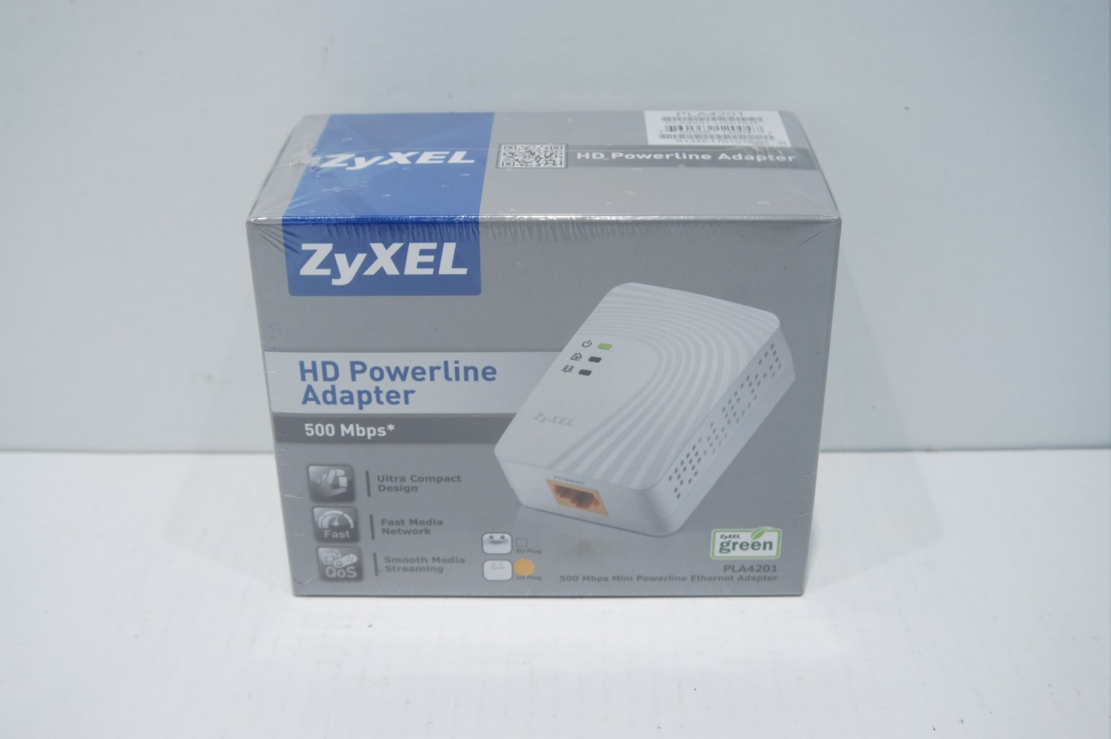 NEW ZYXEL 500Mbps MINI HD POWERLINE ETHERNET ADAPTER PLA4201