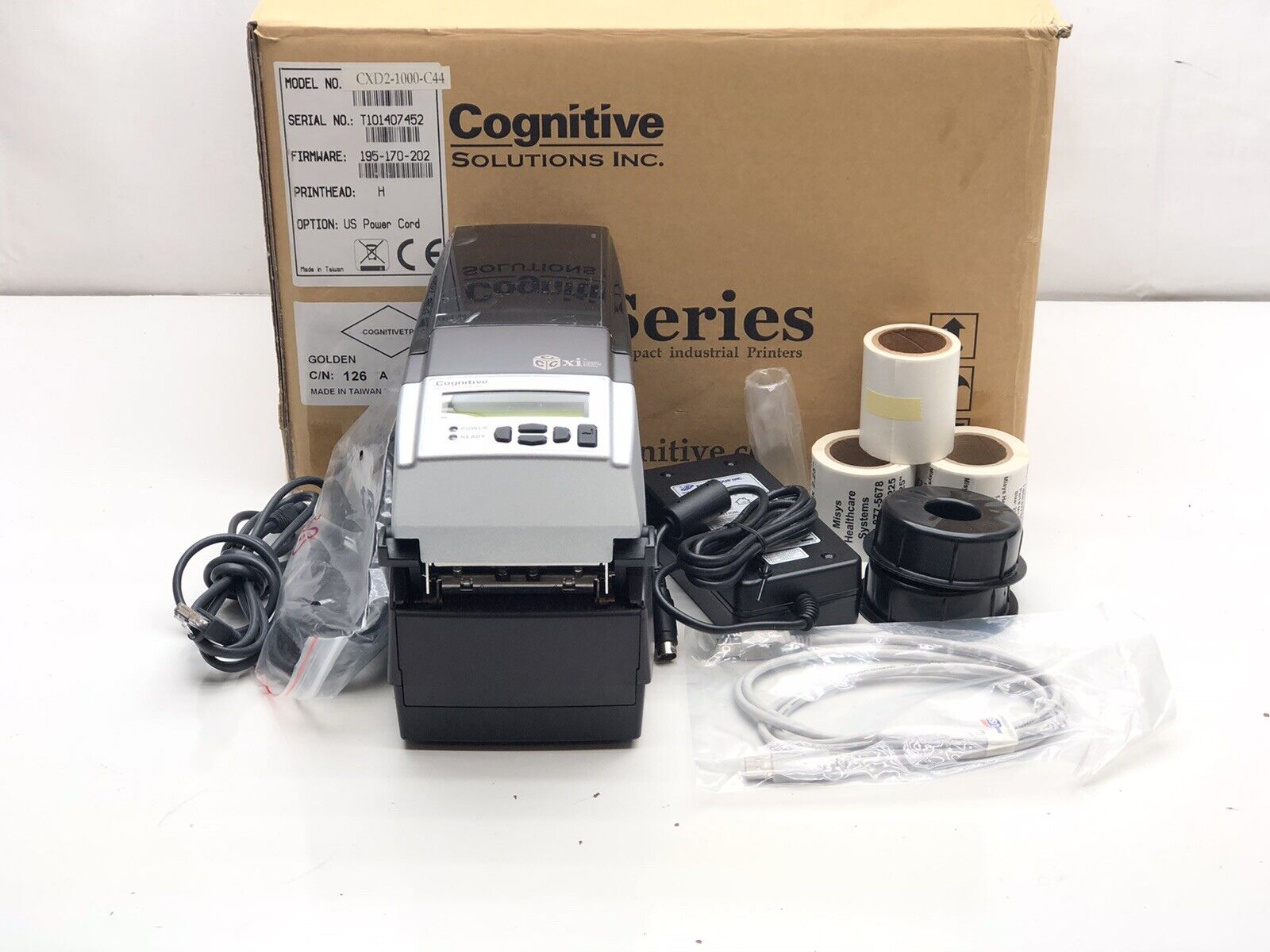 Cognitive CXD2-1000 C Series Thermal Barcode Label Printer