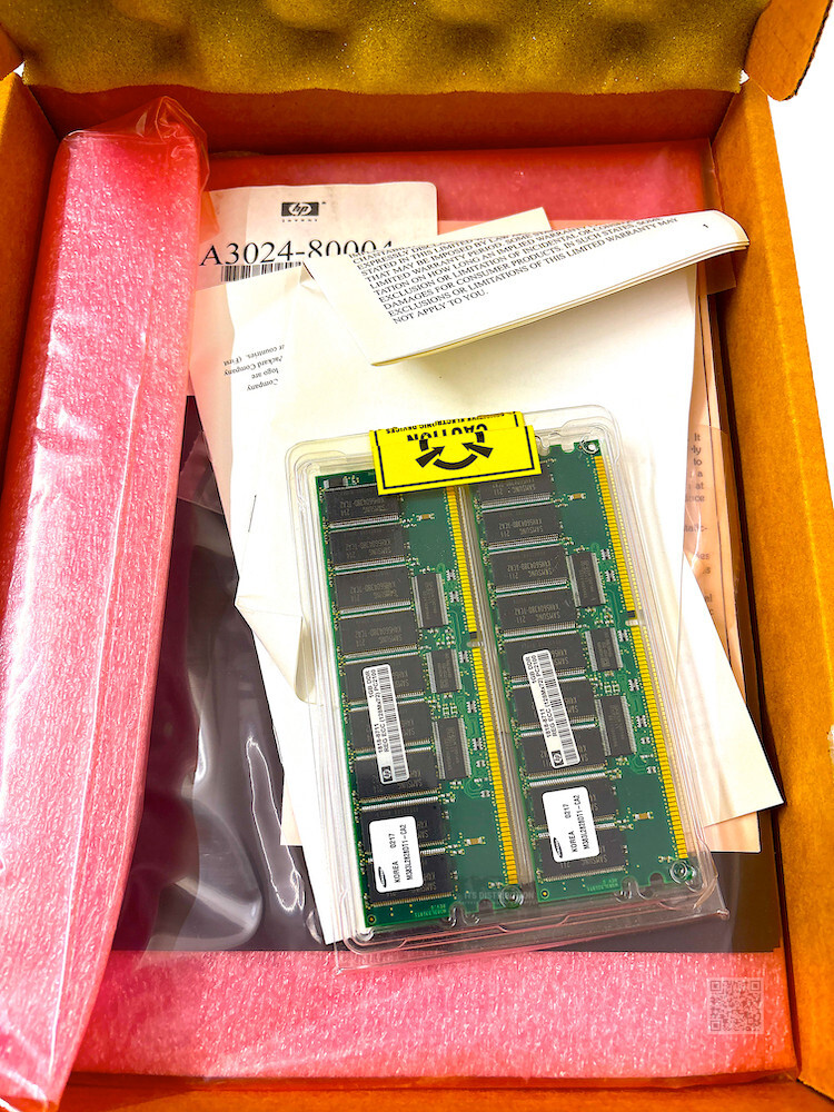 A8088A I GENUINE Open Box Renew HP 2GB 2x1GB DDR SDRAM Memory Module Kit 266MHz