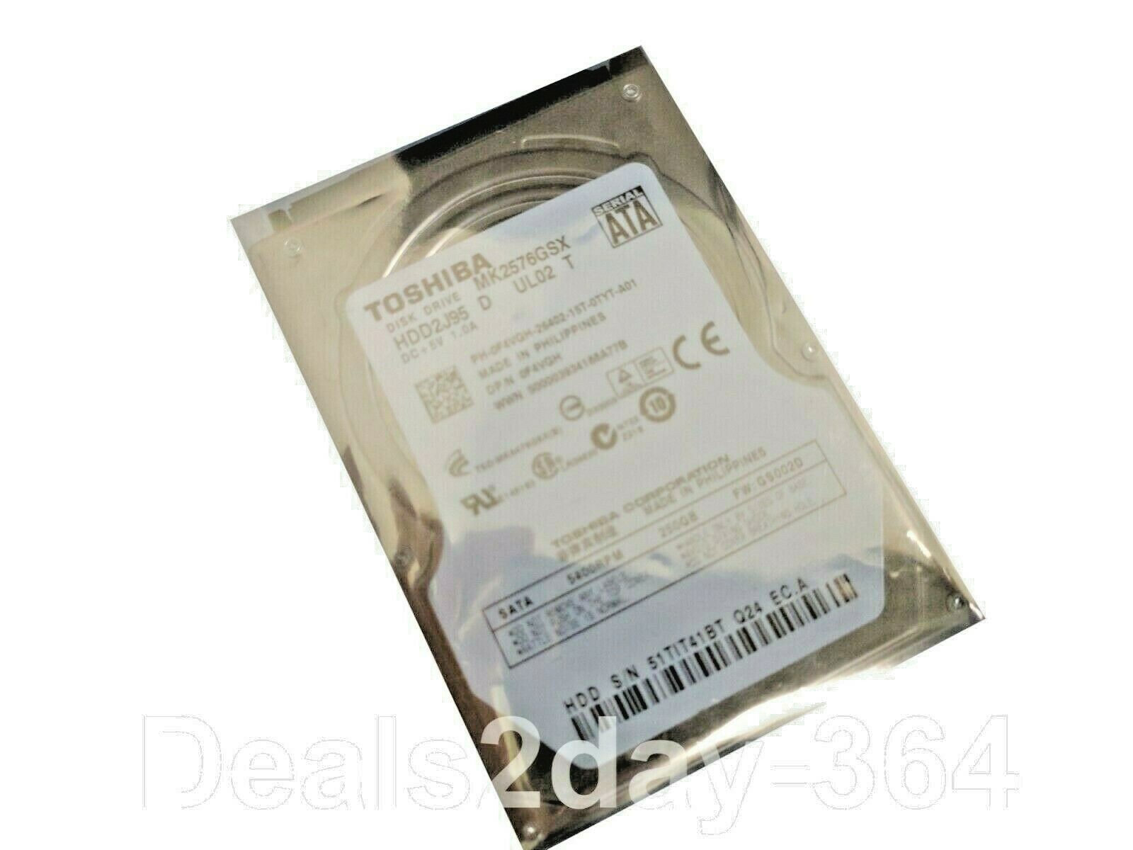 Toshiba MK2576GSX - Hard Drive - 250 GB - SATA-300 2.5 inch Internal