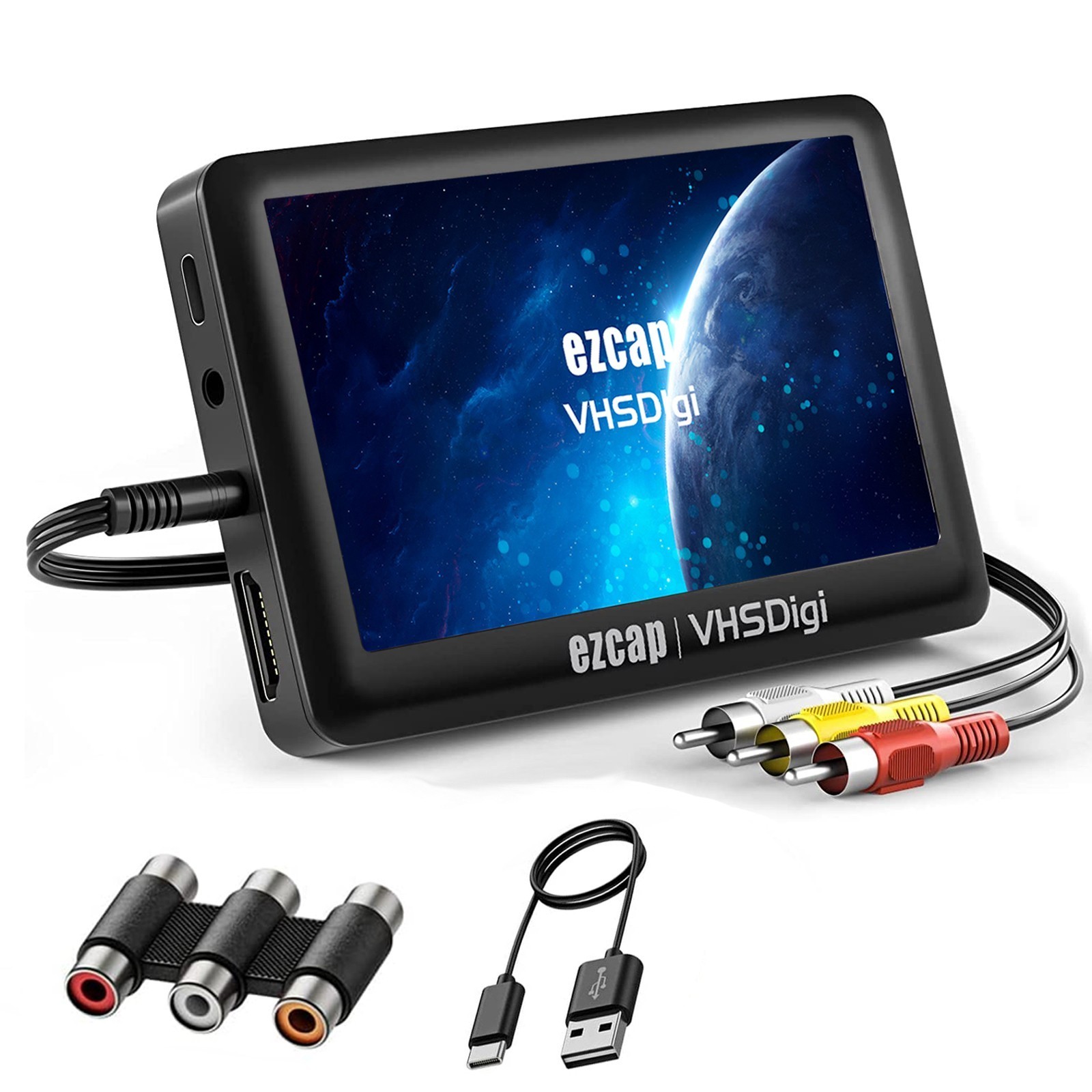 Ezcap180 VHS‑to‑Digital Video Recorder AV to MP4 Capture Device No‑PC Required
