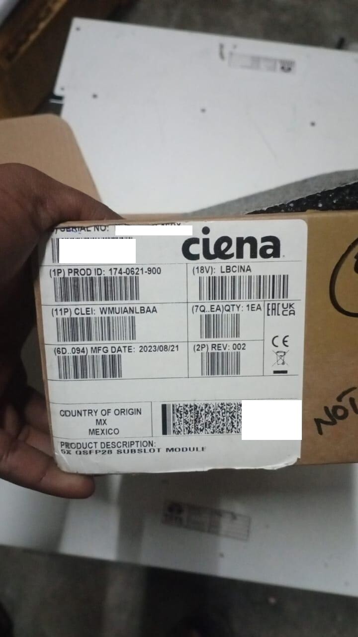 Ciena 174-0610-900 CARD 12x Sfp+ Subslot Module  TESTED & WORKING