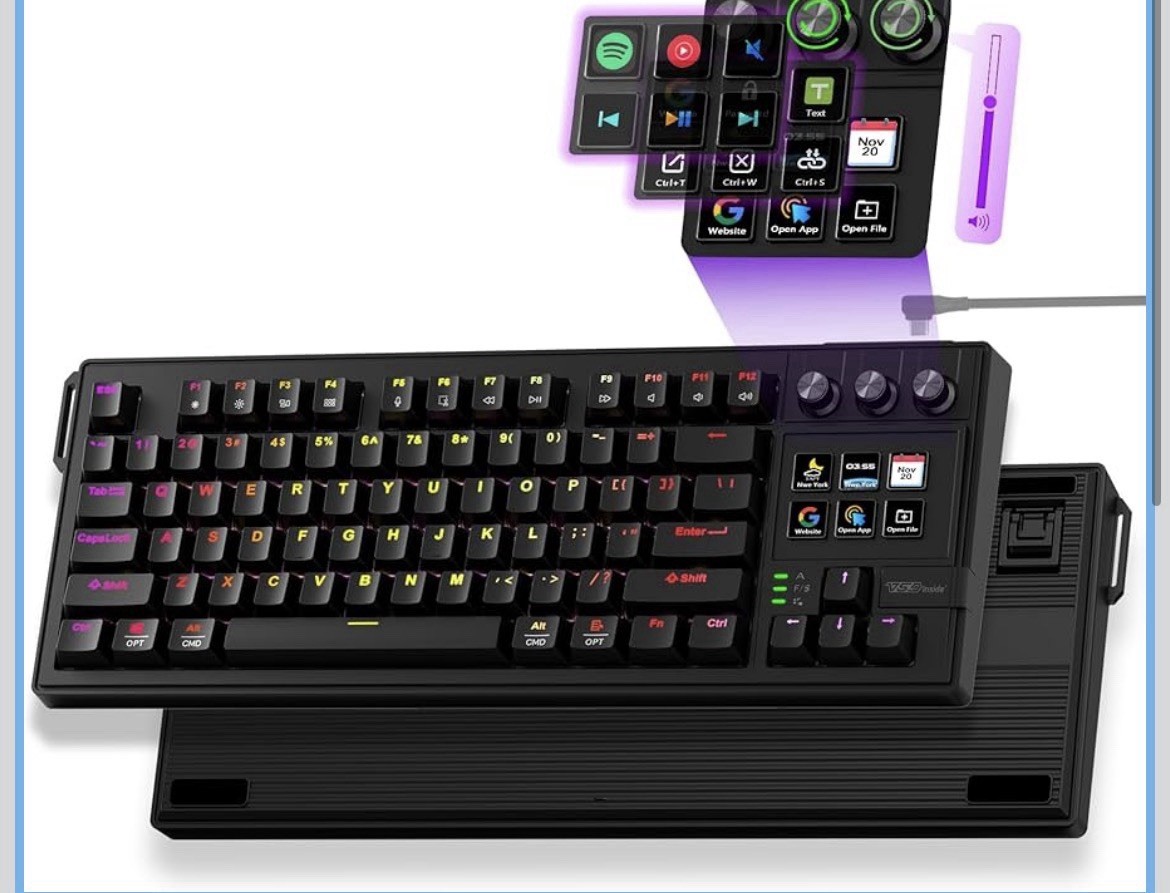 VSDinside K1 Pro Mechanical AI Keyboard - Black