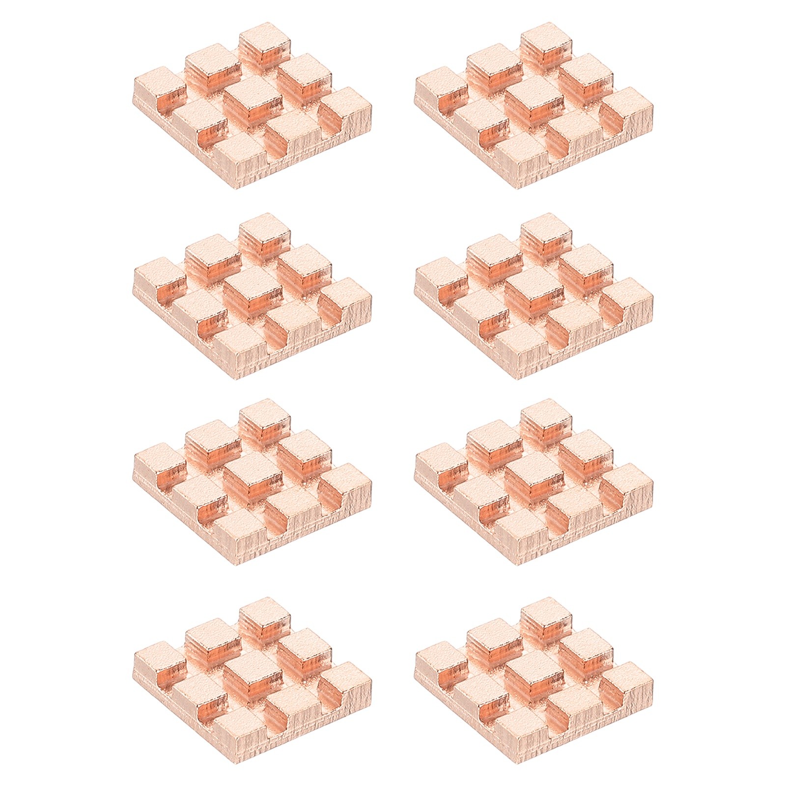 4 Pcs Copper Heatsink 10x10x2mm, Heat Sink Cooler Radiator for Raspberry Pi