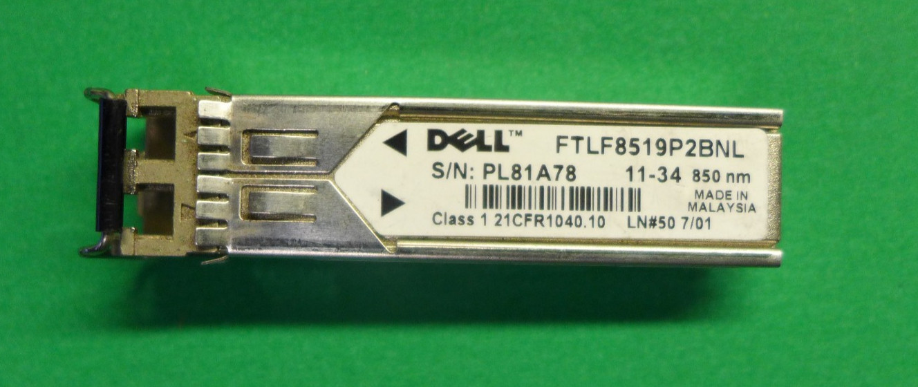 GENUINE Dell 850nm SFP FTLF8519P2BNL Transceiver Module HHM9W