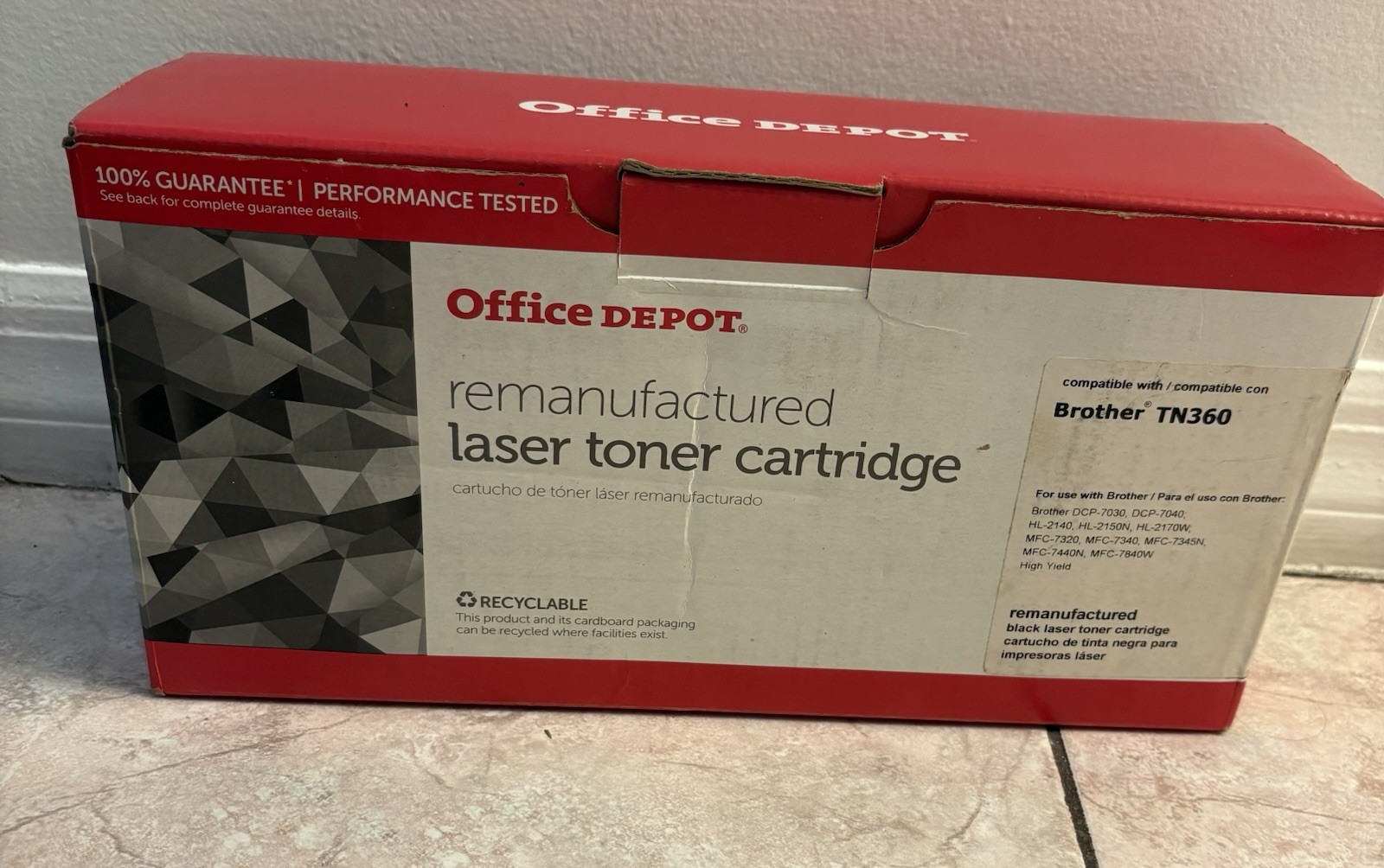 Office Depot TN360 Black Laser Toner Cartridge New Printer Ink 