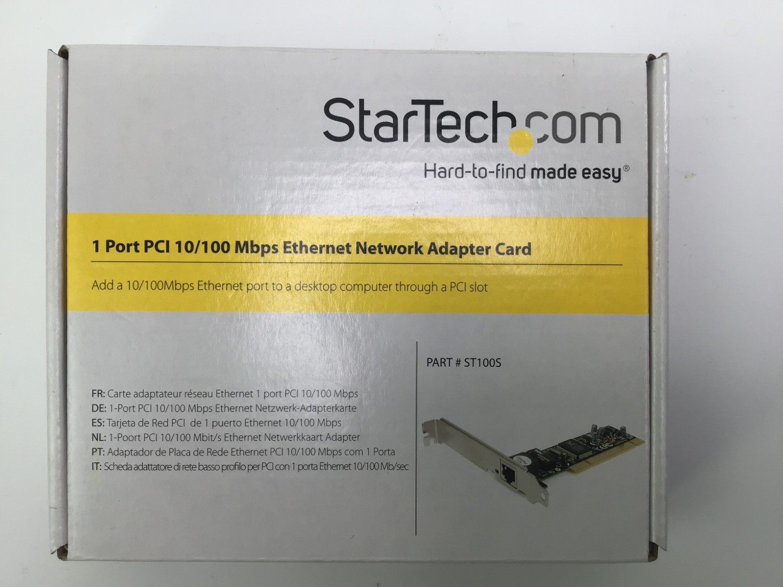 StarTech 1-Port PCI Gigabit Ethernet PCI Network Card ST100S  RJ-45 1Gbps