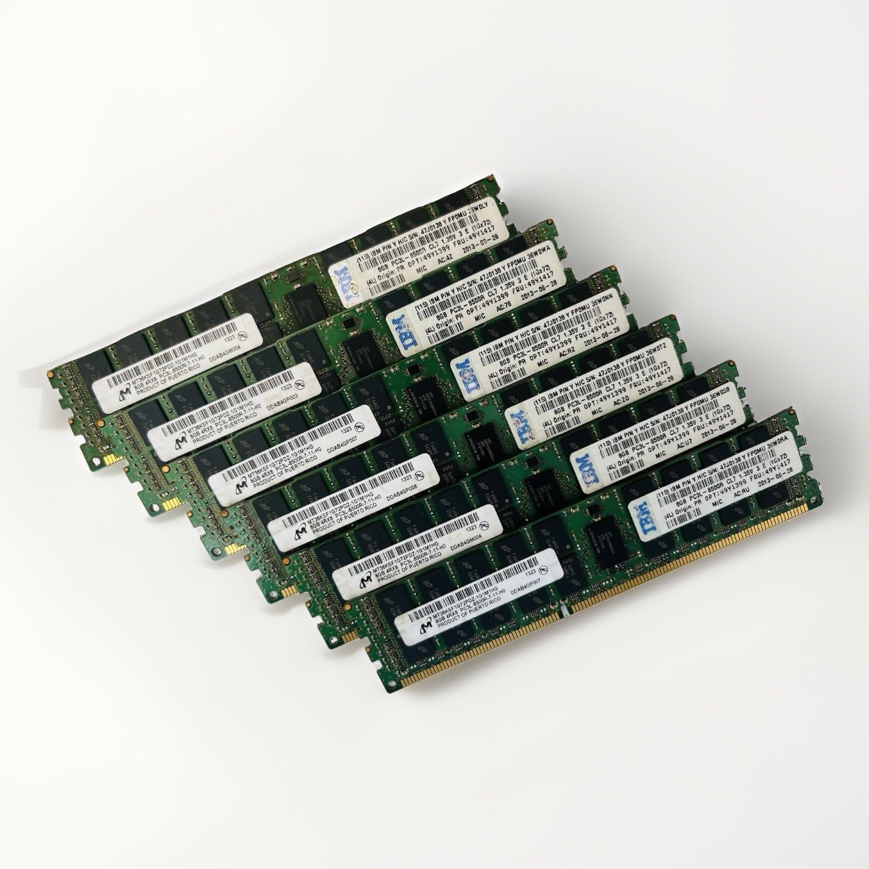 Micron 48GB (6x8GB) DDR3 PC3L-8500R 240-Pin ECC Reg RDIMM MT36KSF1G72PDZ