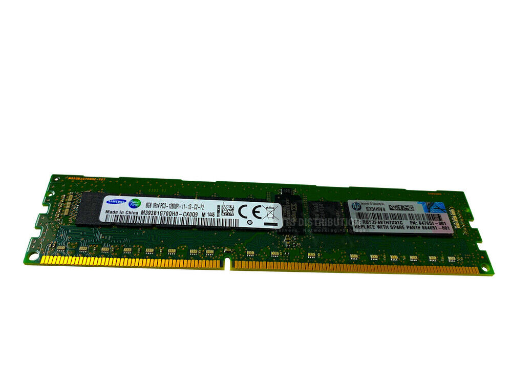 647899-B21 I Genuine HP 8GB 1Rx4 PC3-12800R-11 Kit - 8 GB (1 x 8 GB) DDR3 SDRAM