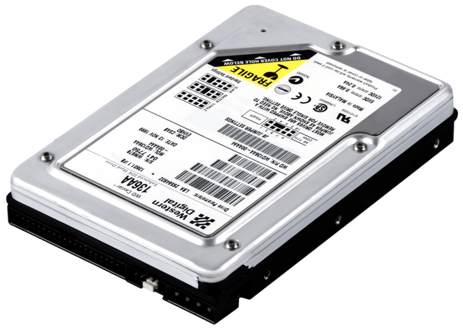 Hard Drive WD Caviar 136AA WD136AA-00AAA4 13.6GB 5400RPM ATA IDE 3.5" Inch