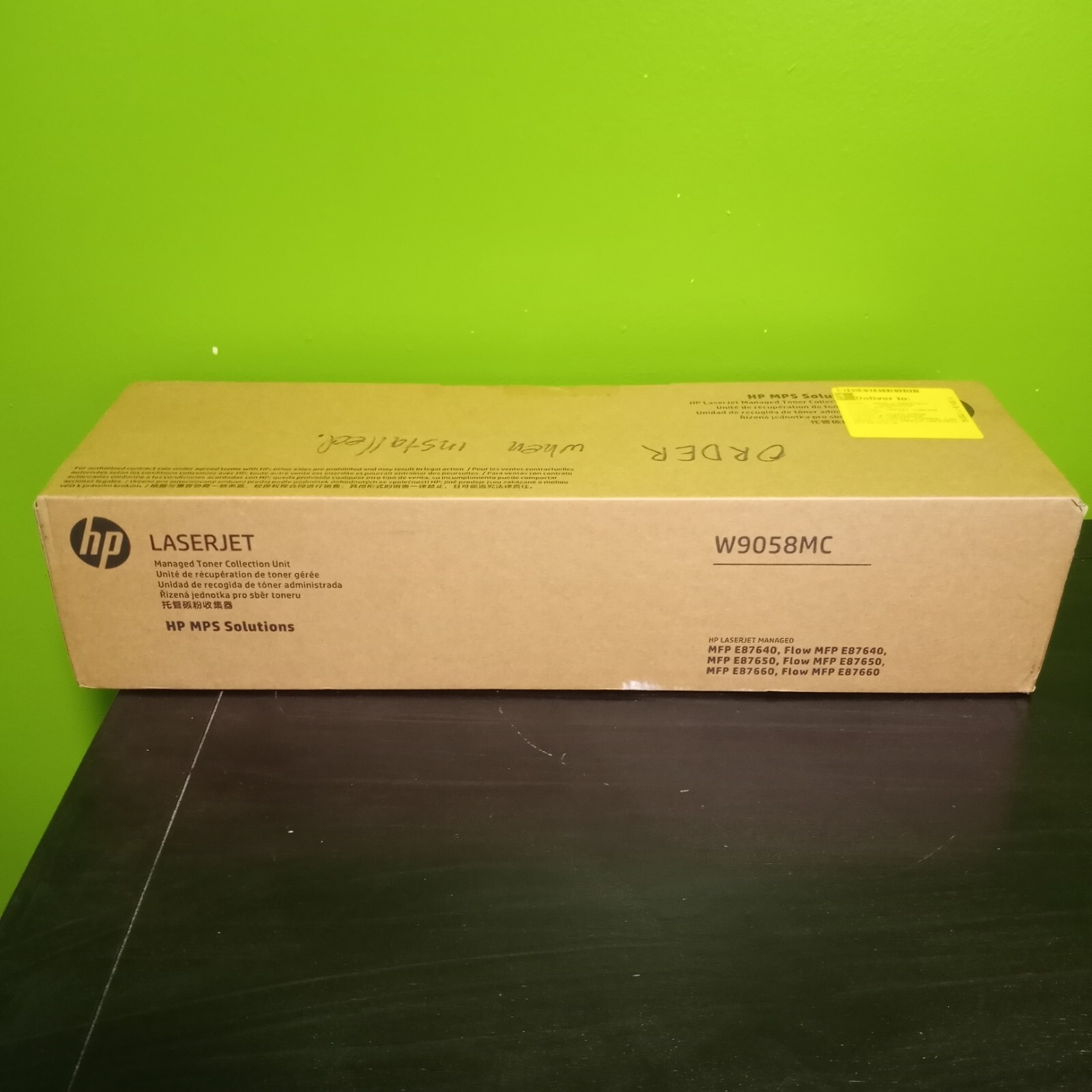 HP W9058MC Toner Collection Cartridge OEM NEW Genuine Sealed E87640 Managed