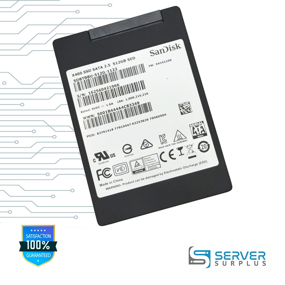 SanDisk X400 512GB SATA 6Gb/s 2.5 in Enterprise SSD | SD8TBU-512G-1122