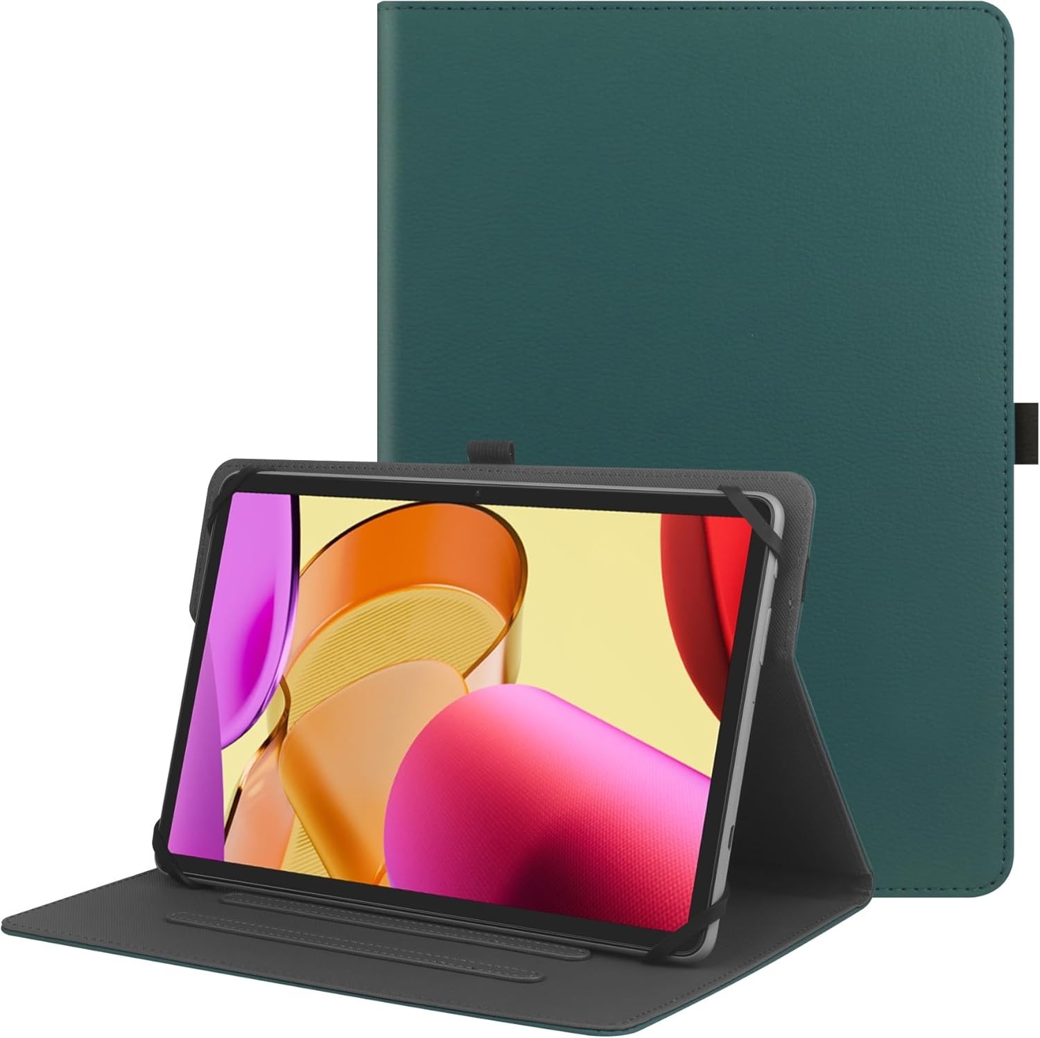 Elegant Faux Leather 9-11 Inch Tablet Case with Multi-Angle Stand & Pen Holder