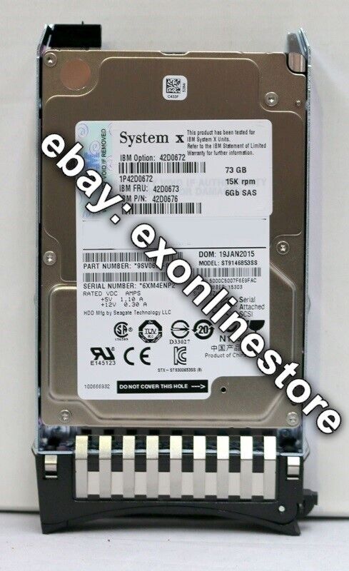 42D0672 - 73GB 15K 6Gbps SAS 2.5
