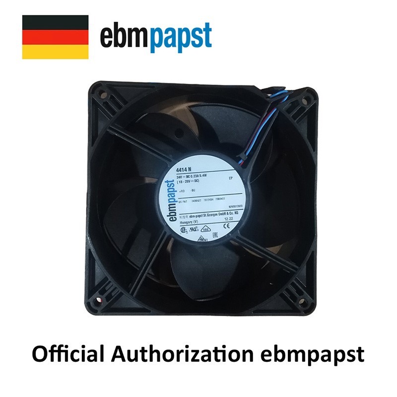 Ebmpapst 4414N Axial Fan DC24V 5.4W 0.23A 120*120*38MM 2wires Cooling Fan
