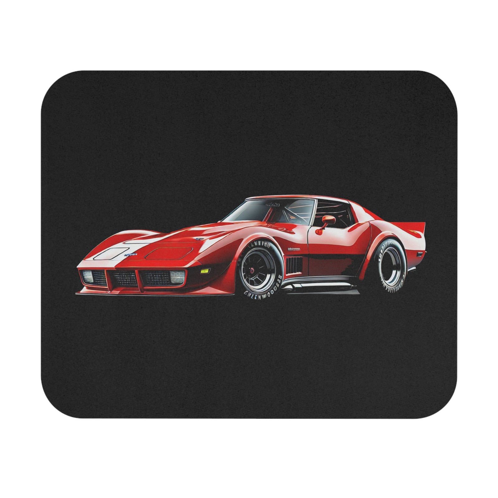 Red C3 Corvette Mouse Pad – Classic Muscle Car Desk Accessory