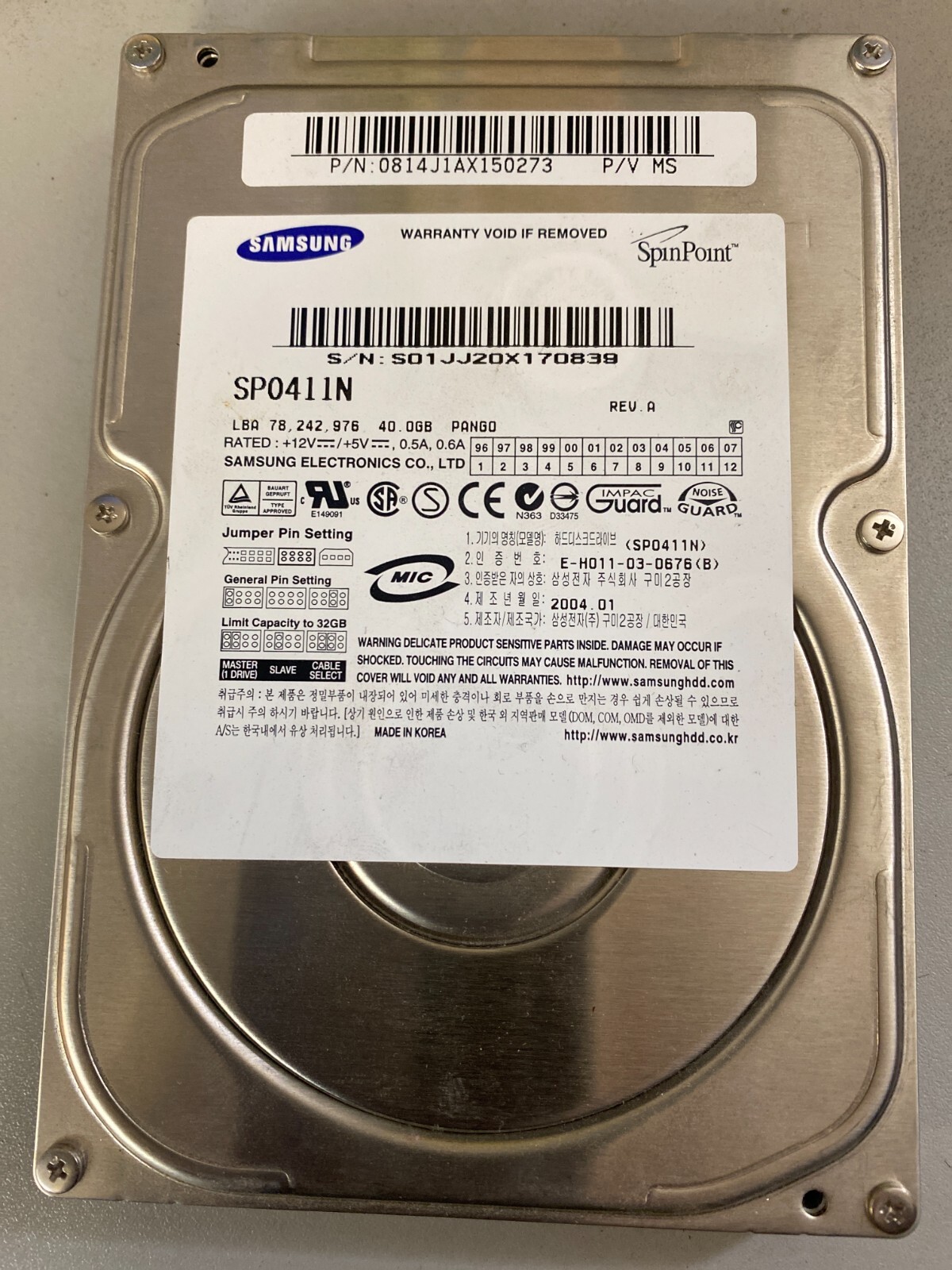 Seagate U Series ST320413A 20GB IDE Hard Drive