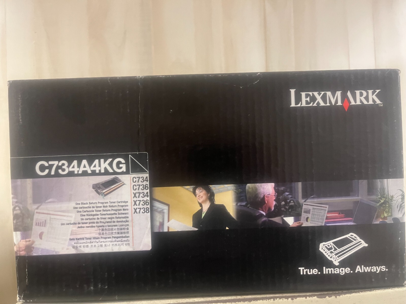 GENUINE LEXMARK C734A4KG BLACK TONER C734 C736 X734 X736 X738, SAMS AS C734A1KG
