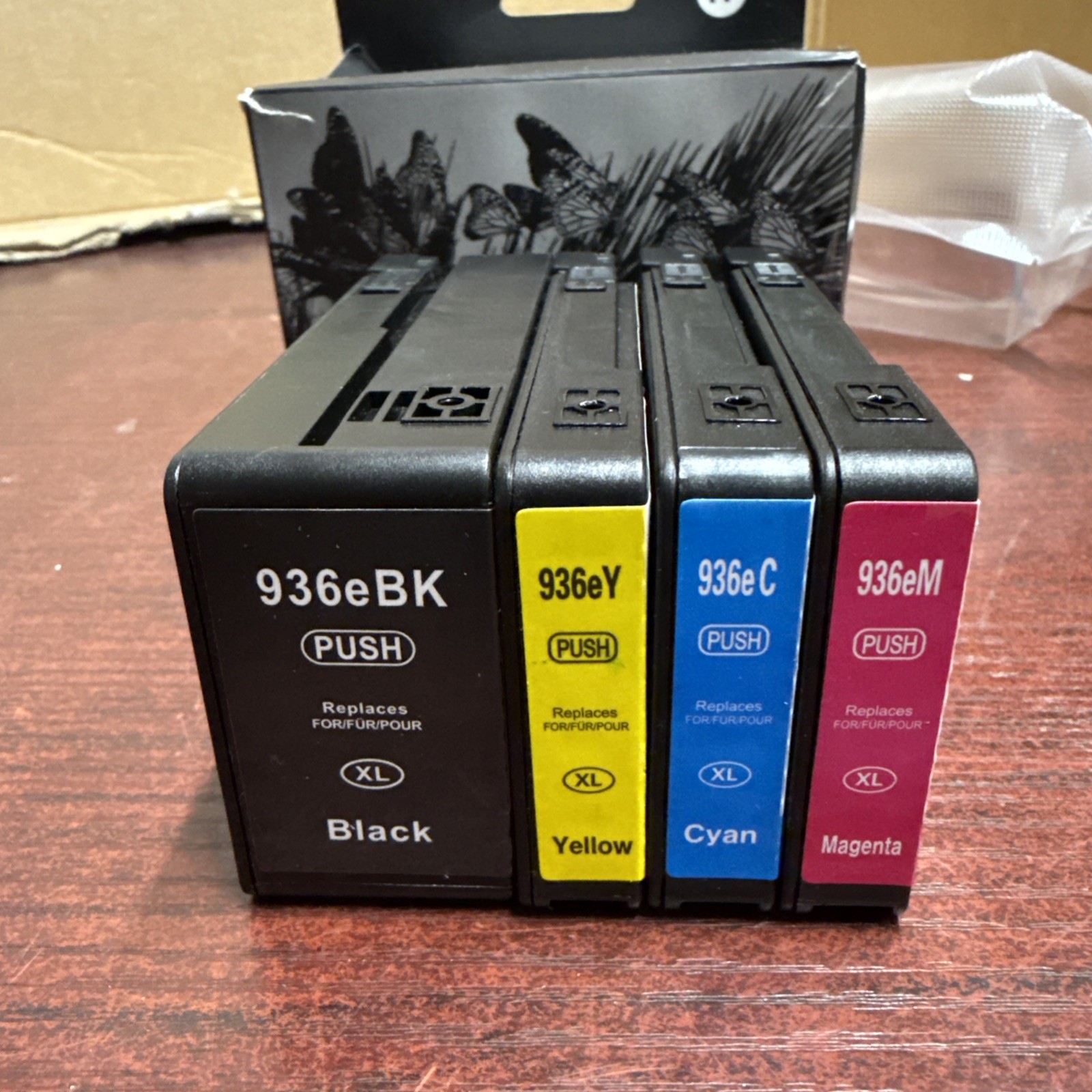 OFFICE KING Ink Cartridges 936e Black, Yellow, Magenta, & Cyan Never Used