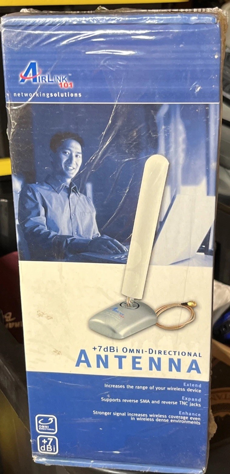 Airlink 101 7dBI Omni-Directional High Gain Indoor Antenna New Sealed SMA