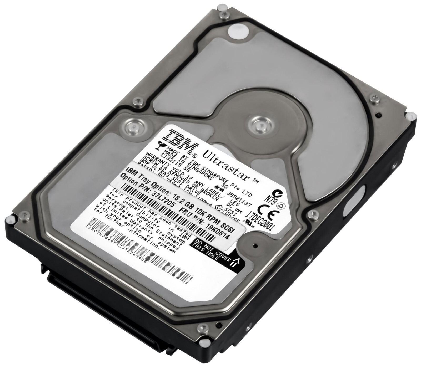 HARD DRIVE IBM 19K0614 37L7205 18.2GB 10K 8MB SCSI U160 3.5''