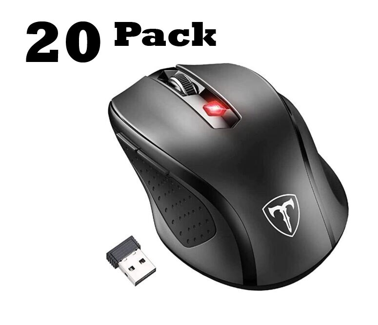 20-PACK - VicTsing Wireless Gaming Mouse Ergonomic 5 Adjustable DPI  6 Buttons