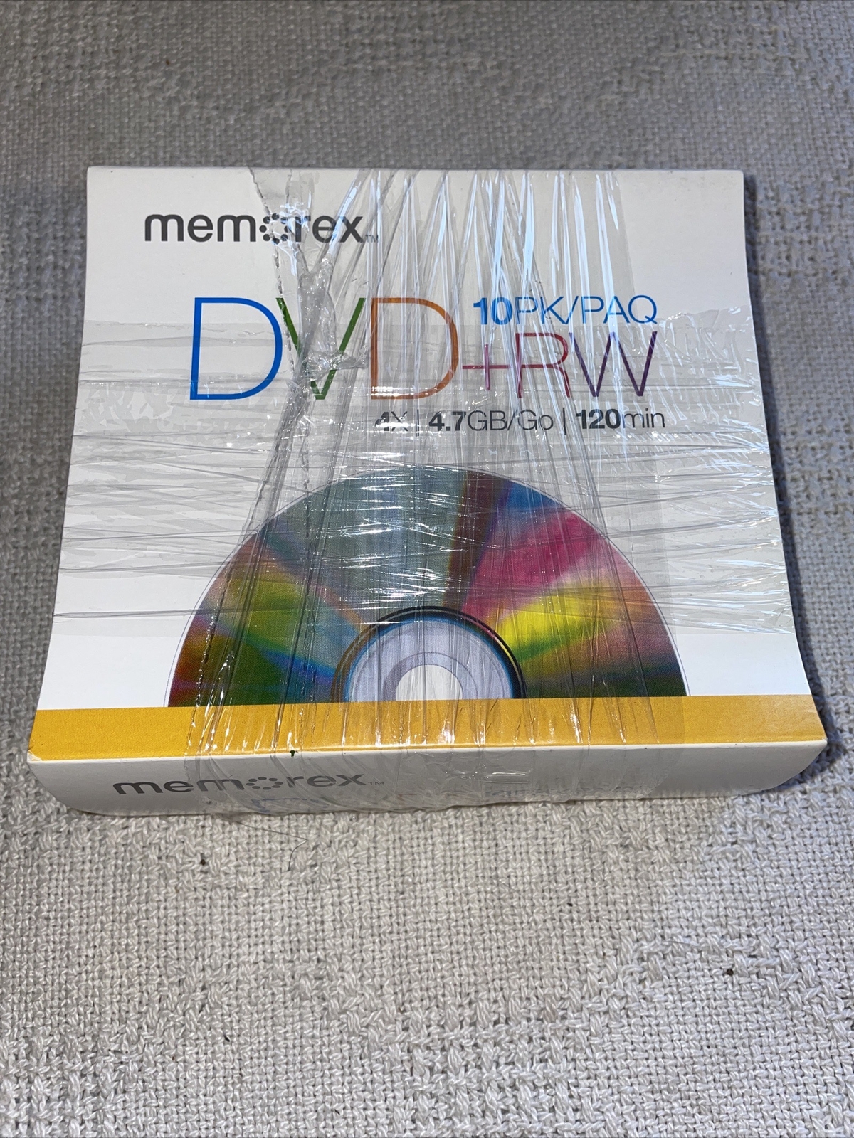Memorex DVD +RW 9 Pack 4X 4.7 GB/Go 120 Min  Thin Cases Open Pack