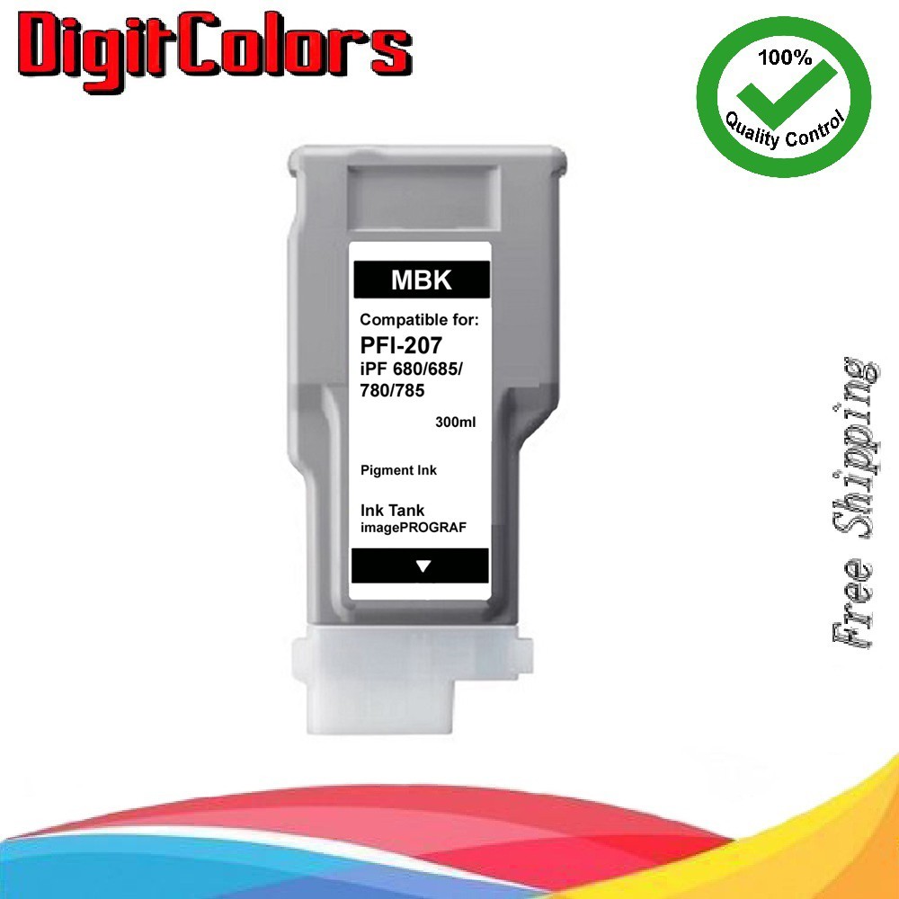 PFI-207 Matte Black Ink Cartridge Fit Canon iPF680 IPF685 IPF780 IPF785 MBK