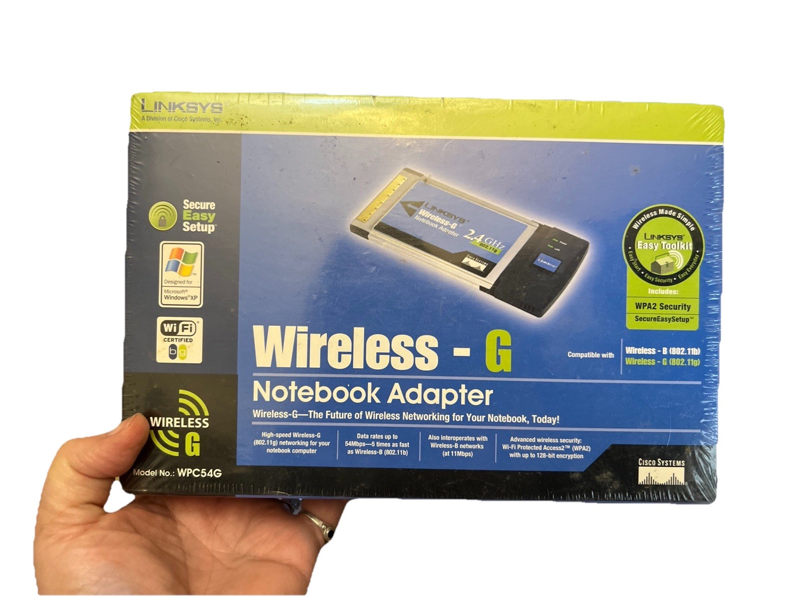 Cisco Linksys WPC54G Wireless-G Notebook Adapter CardBus Adaptor Card Laptop PC