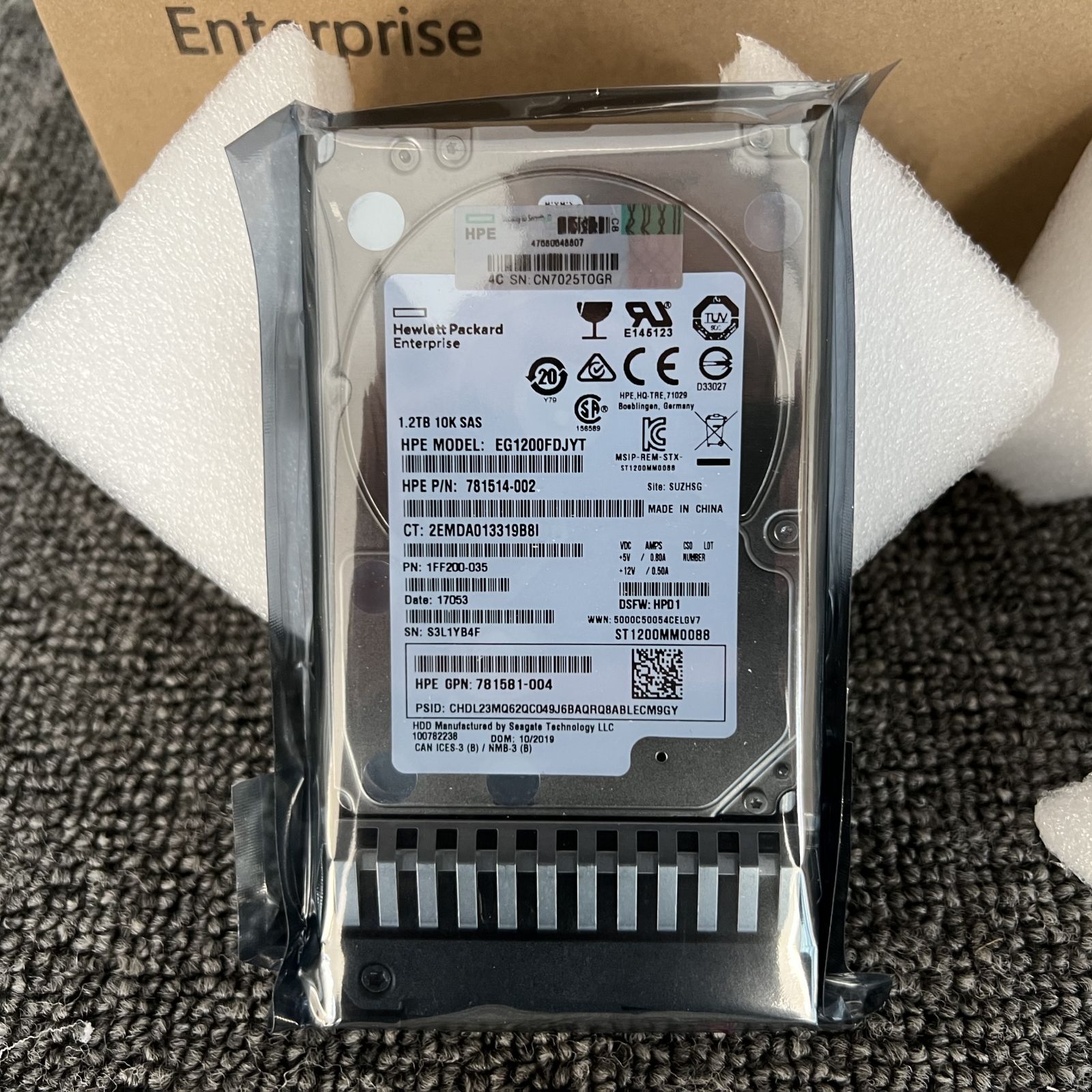 For HPE J9F48A 787648-001 MSA 1.2TB 12G SAS 10K SFF 2.5 IN DP HDD Hard Drive