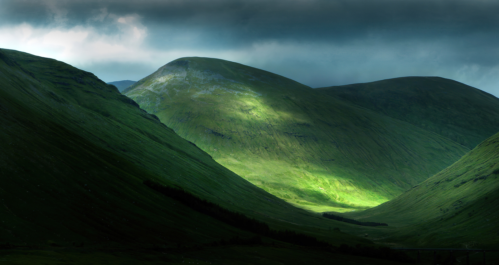 Landscape mountains hills scottish highlands Custom Gaming Mat Desk