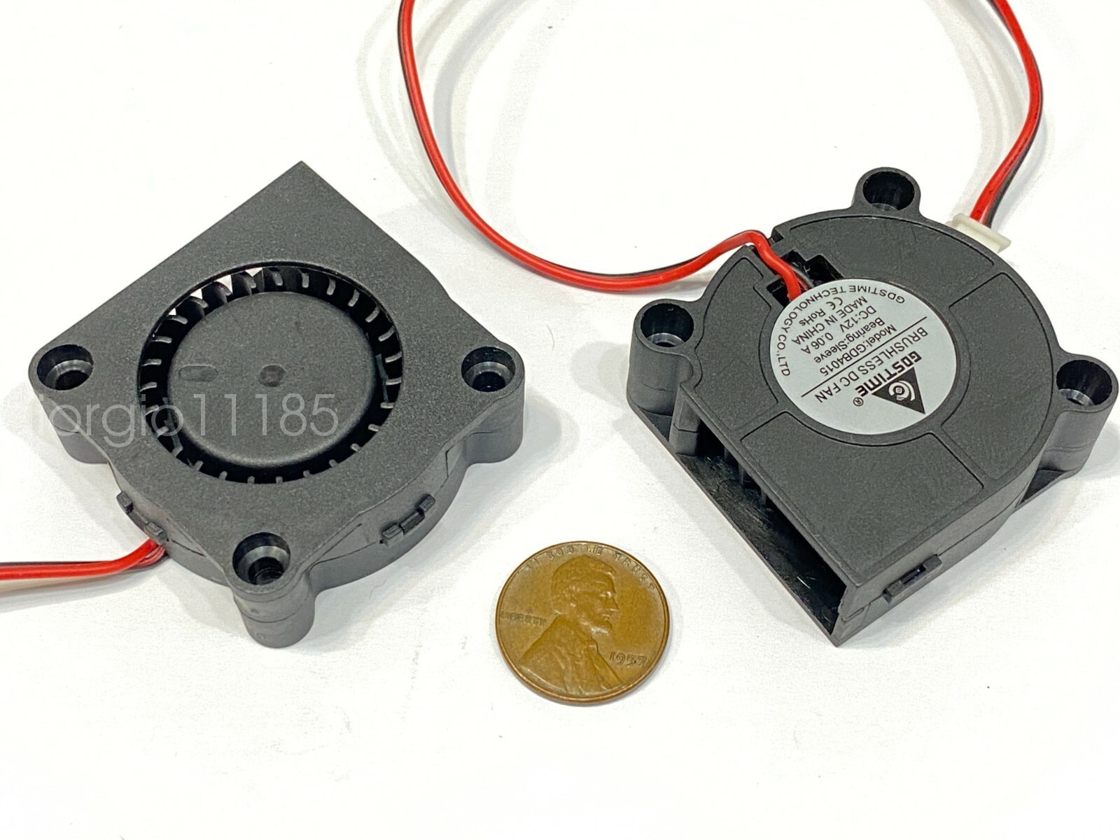 2 Pieces 12V Brushless 4015 Cooling Fan Blower 2pin 40mm 3D Printer Computer