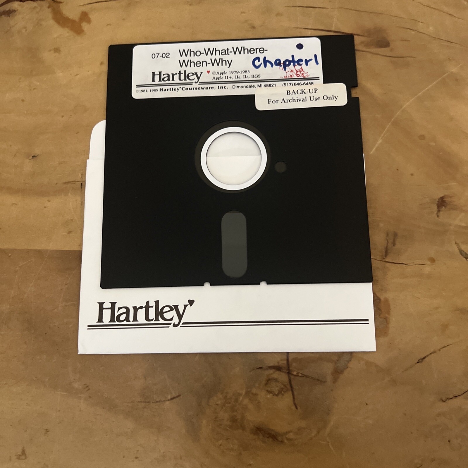 Who What Where When Why : Hartley 5.25" disks Floppy Apple