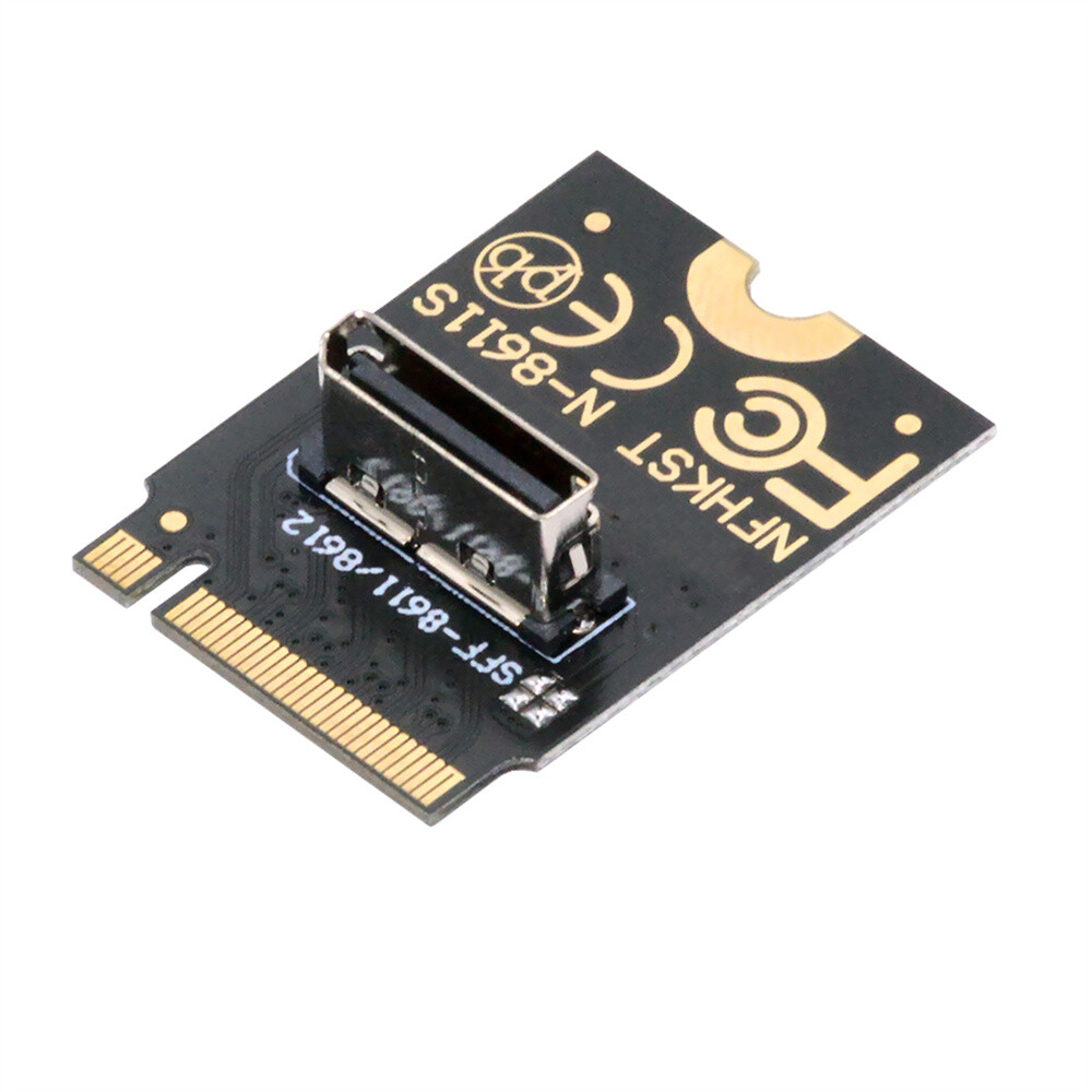 CY PCI-E4.0 M.2 M-key to Oculink SFF-8612 Vertical Host Adapter for SSD eGPU